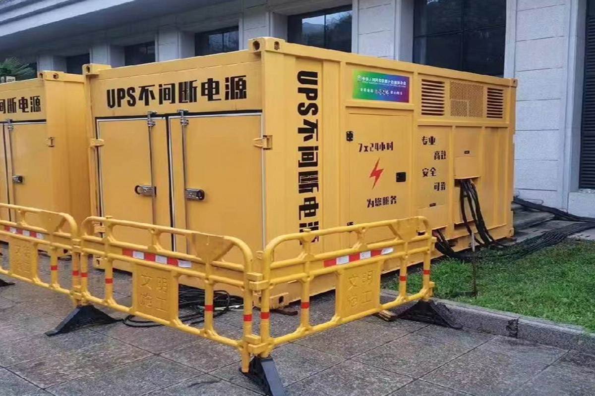 珠晖发电机租赁施工现场