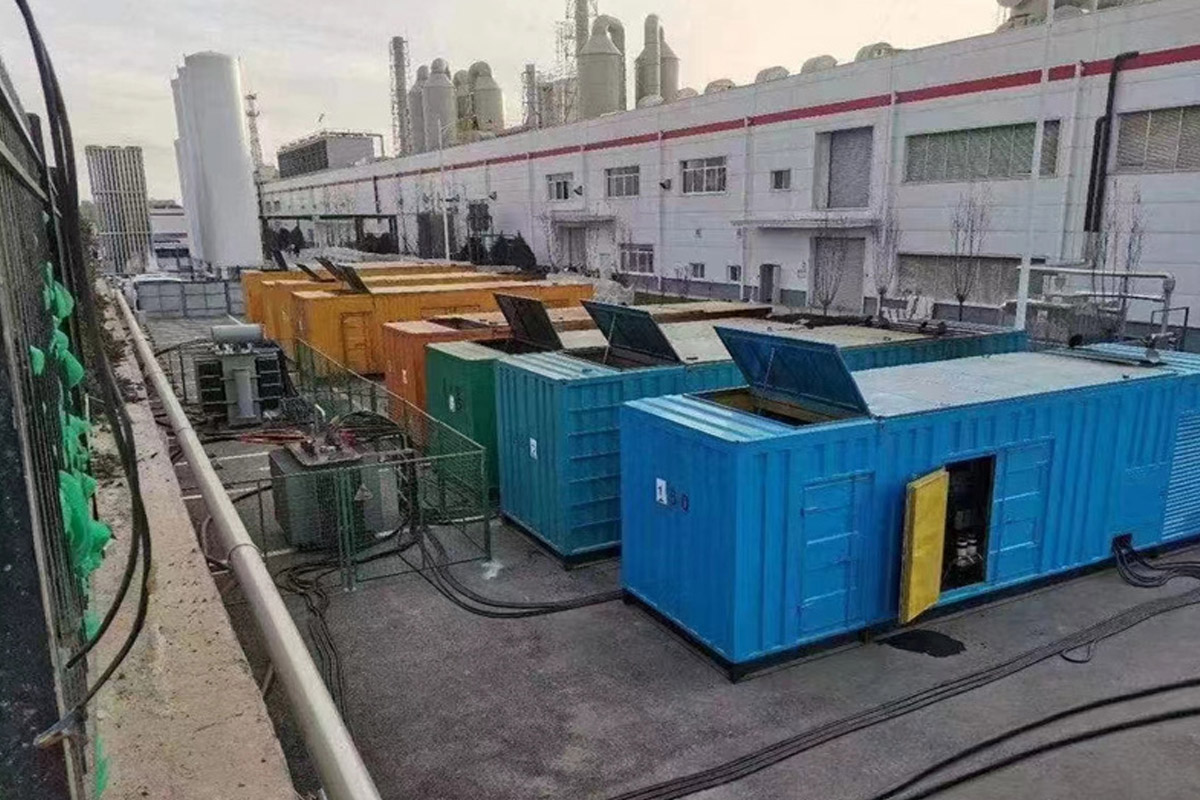 珠晖发电机租赁施工现场